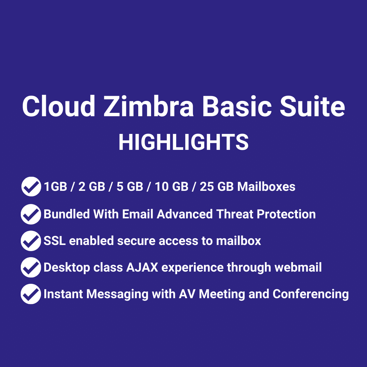 Benefits of Cloud Zimbra Basic Suite